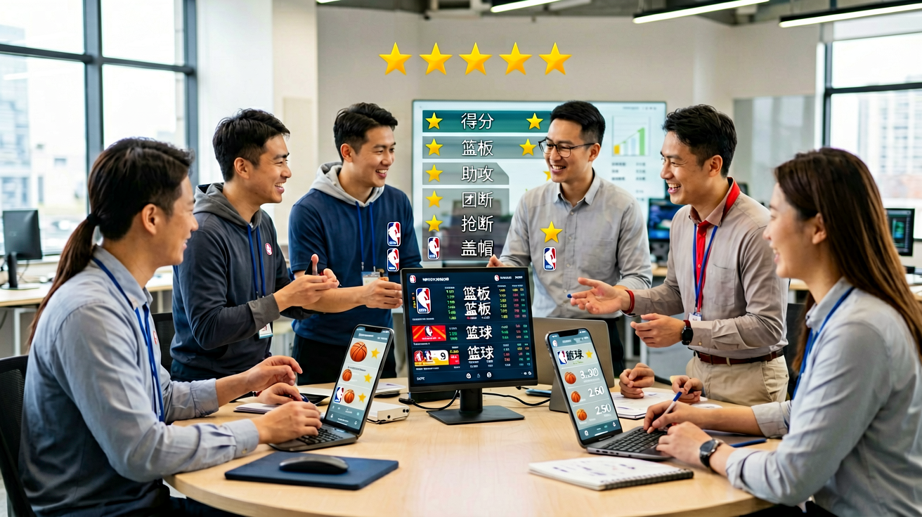 篮球数据统计面板，展示得分篮板助攻等核心数据维度